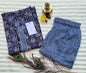 Navy Blue Printed Cotton Kurta Set