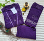Purple Block Print Cotton Suit Set with Dupatta