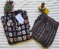 Black Multi-Tone Block Print Kurta with Striped Printed Pants